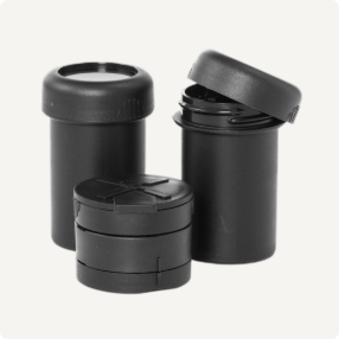 MaryMILL complete setup with grinder, storage and open lid