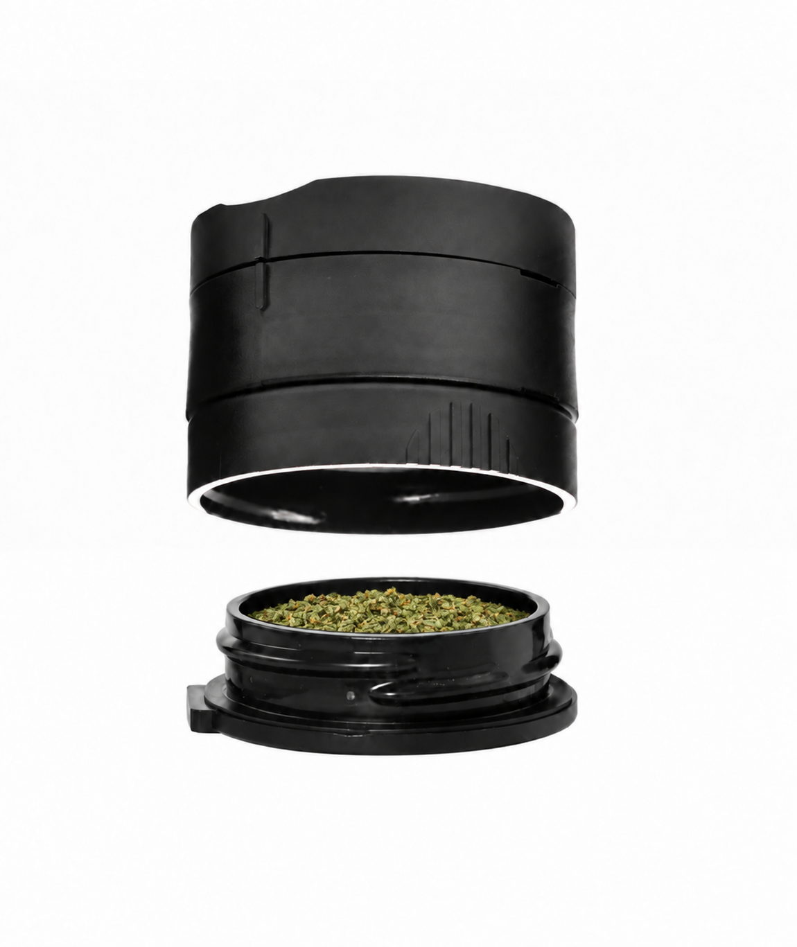 MaryMILL grinder parts showing lid access and direct bottom dispensing